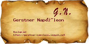 Gerstner Napóleon névjegykártya